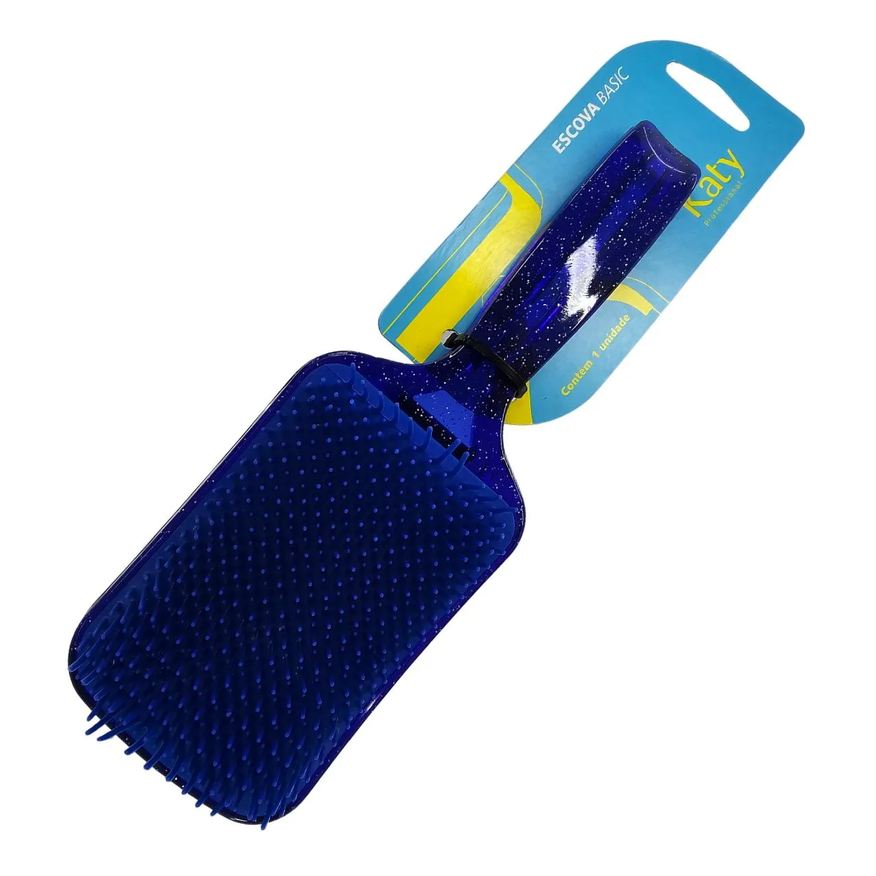 Katy Escova de Cabelo Racket Glitter Azul Ref. 138369