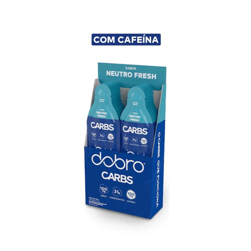 Dobro Carbs Gel Caixa 10 UND 30g Neutro Fresh Com Cafeína Neutro S Cafeína