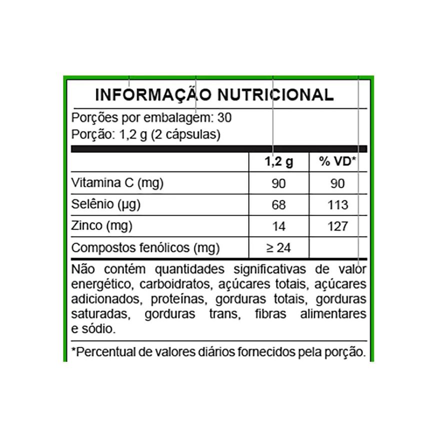 de Extrato Própolis + Vitamina C e Minerais Natz 60 Cápsulas