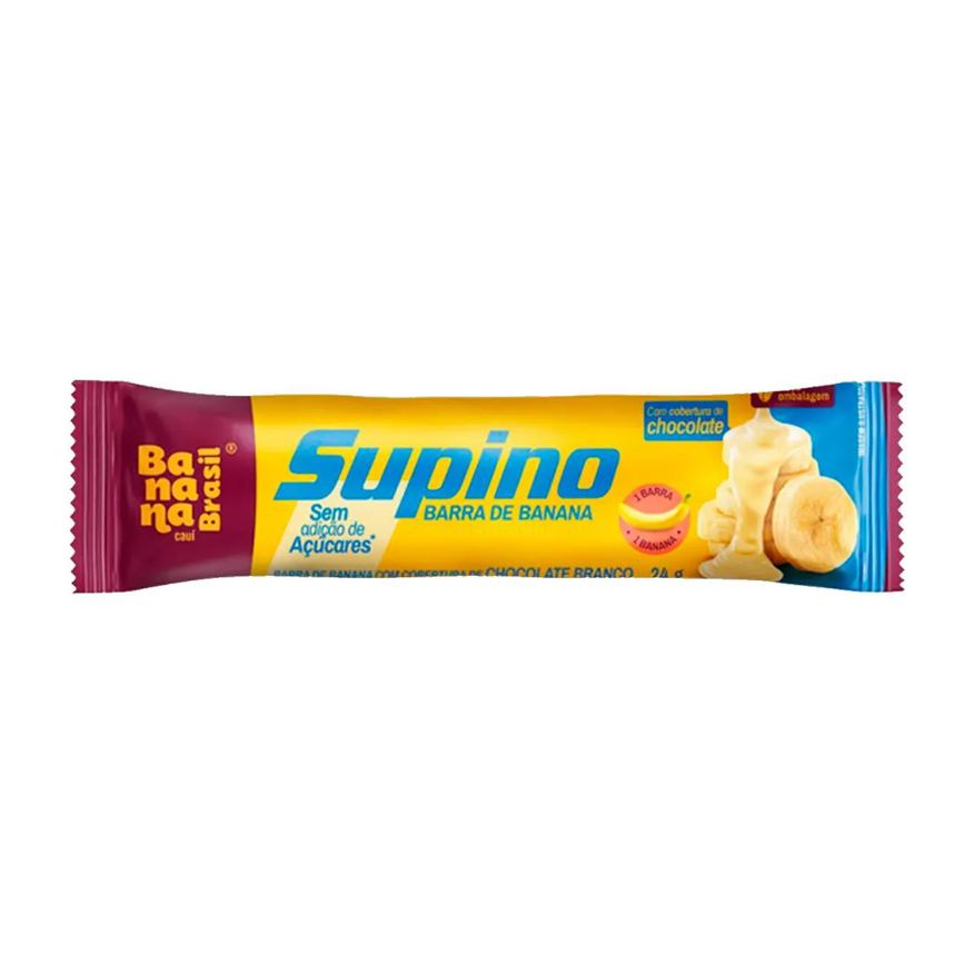 Supino Barra de Frutas Zero Banana e Chocolate Branco 24g