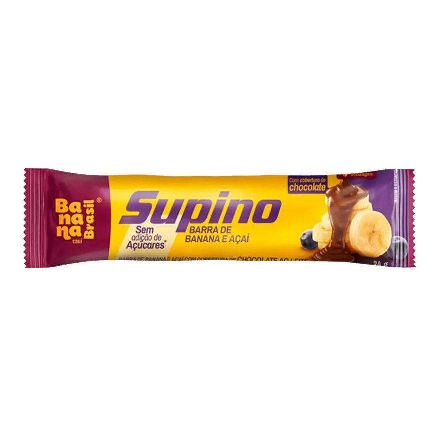 Supino Barra de Frutas Zero Banana e Açaí 24g