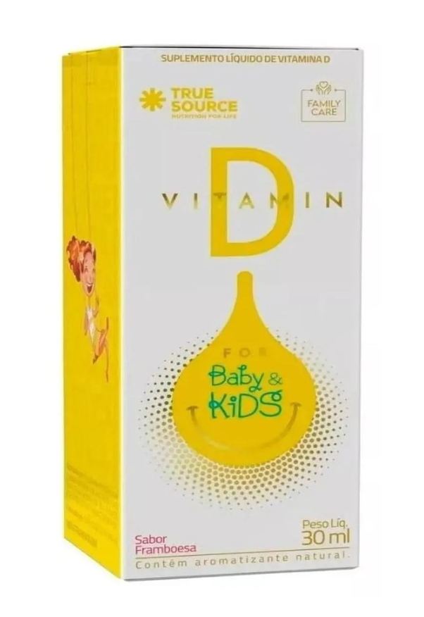 True Vitamina D For Baby & Kids Sabor Framboesa 30ml - Source