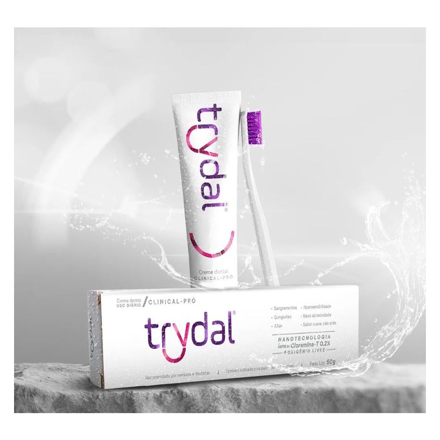 Perland Creme Dental Trydal Clinical Nanotecnologia Cloramina-t 0,2% 50g