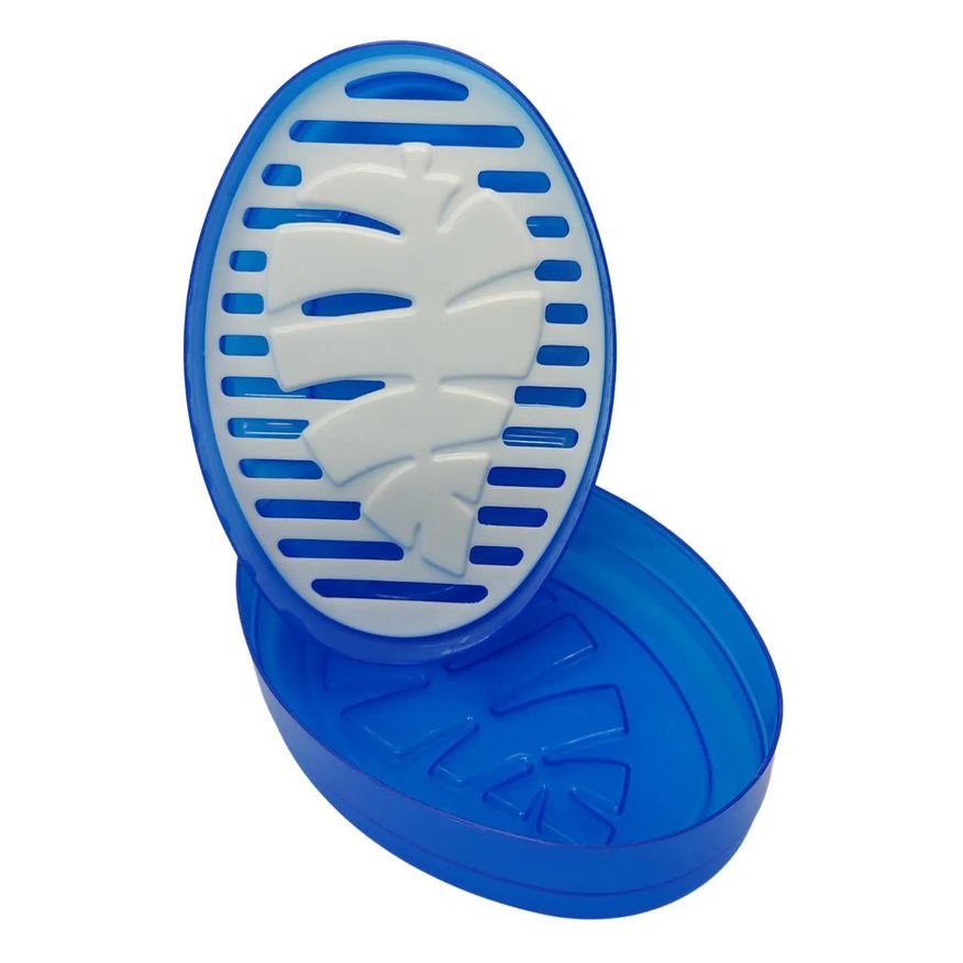 &Fácil Saboneteira Oval com Grelha de Plástico Cristal