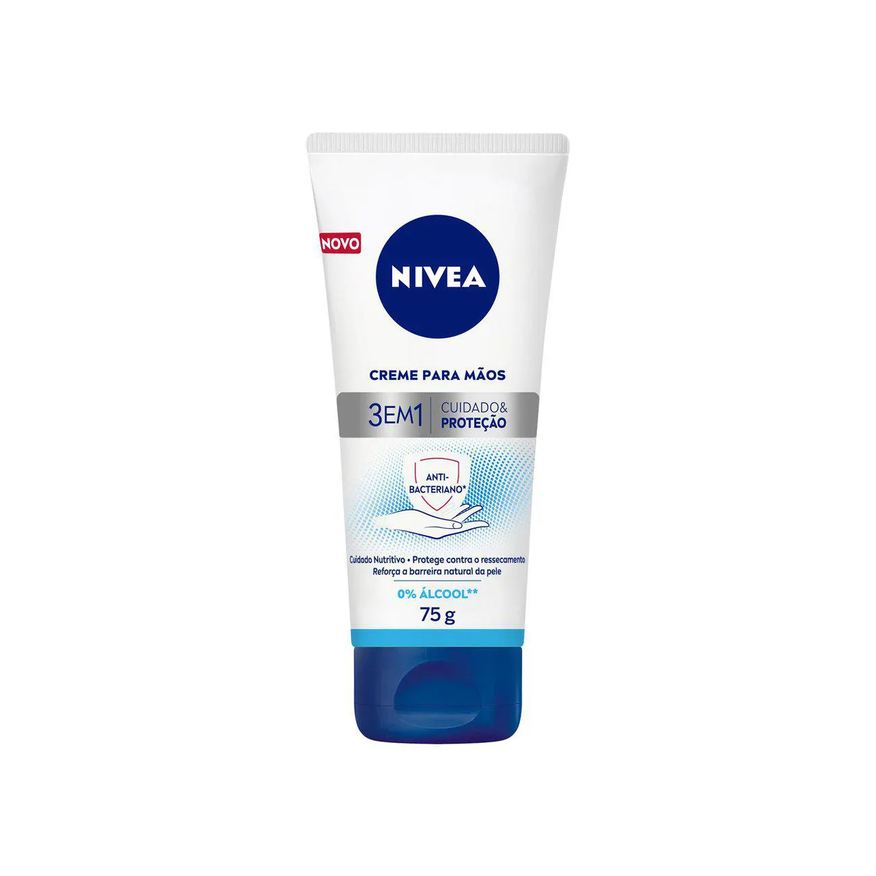 Nivea Creme para as Mãos 3 em 1 Ação Antibacteriana 75g