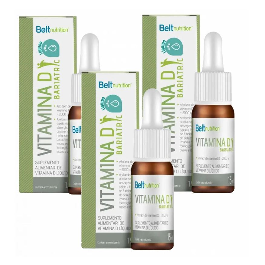 Belt Nutrition 3x Vitamina D3 Belt Bariatric - 15ml - 2.000ui Cada 2 Gotas