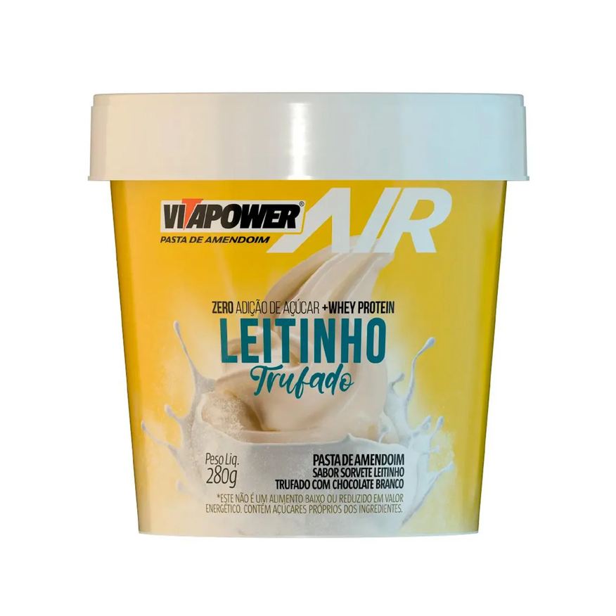 Vitafor Pasta de Amendoim com Whey Protein Vitapower Air Leitinho Trufado com Chocolate Branco 280g