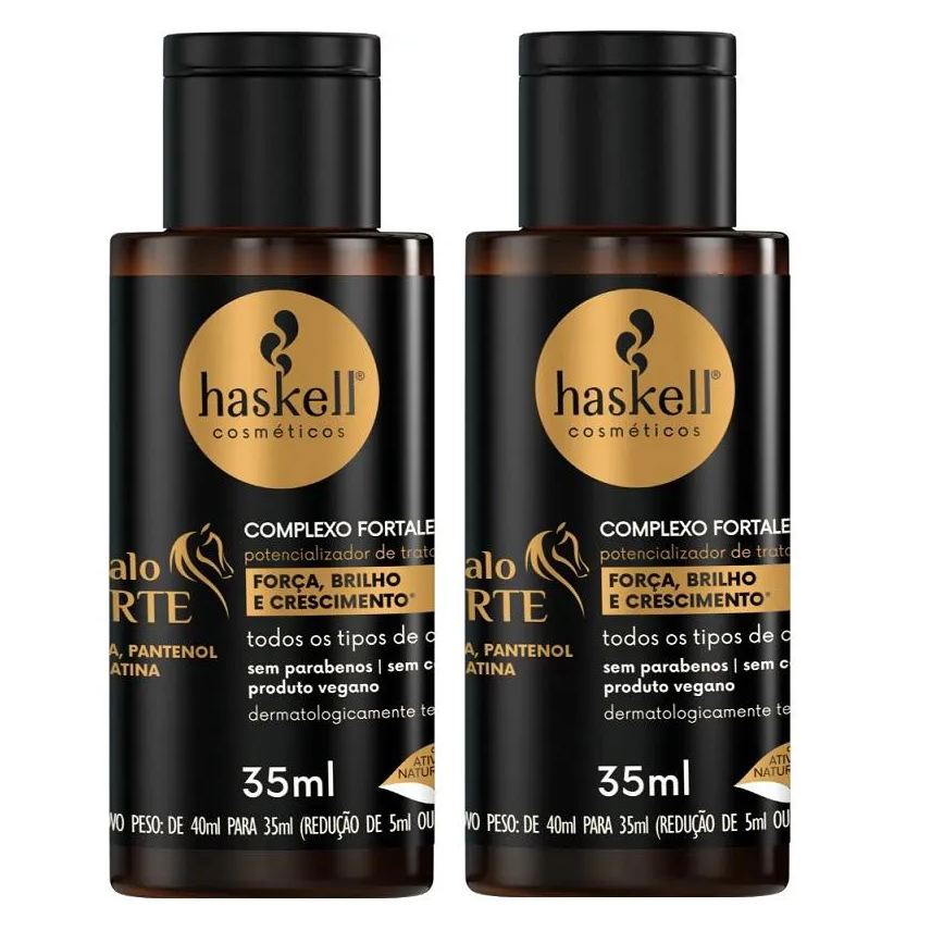 Haskell Kit 2 Cavalo Forte Complexo Fortalecedor Cresce Cabelo 35ml