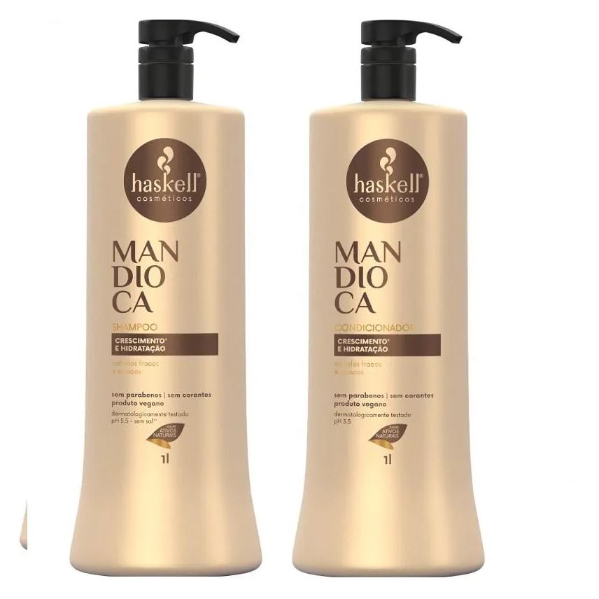 Haskell Kit Mandioca Shampoo 1 Litro + 1 Condicionador 1 Litro