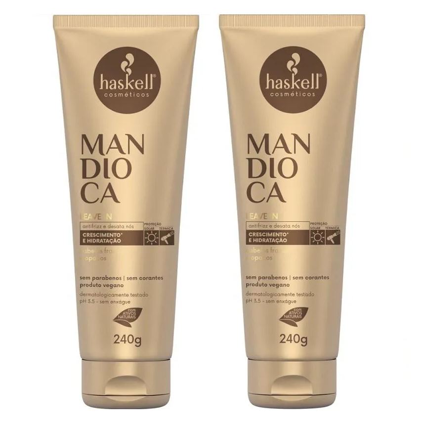 Haskell Kit 2 Leave in Creme De Pentear Mandioca 240g