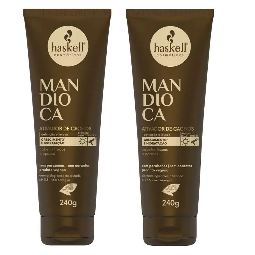 Haskell Kit 2 Ativador de Cachos Mandioca 240g