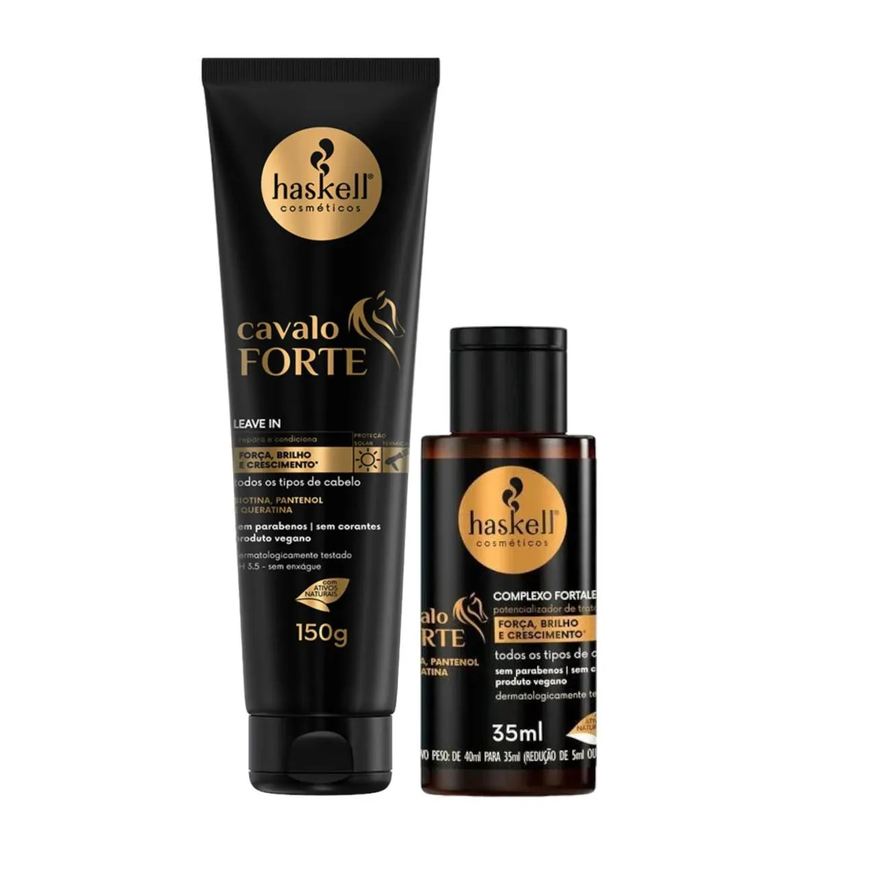 Haskell Kit Cavalo Forte 1 Leave In 150g 1 Complexo Fortalecedor 35ml