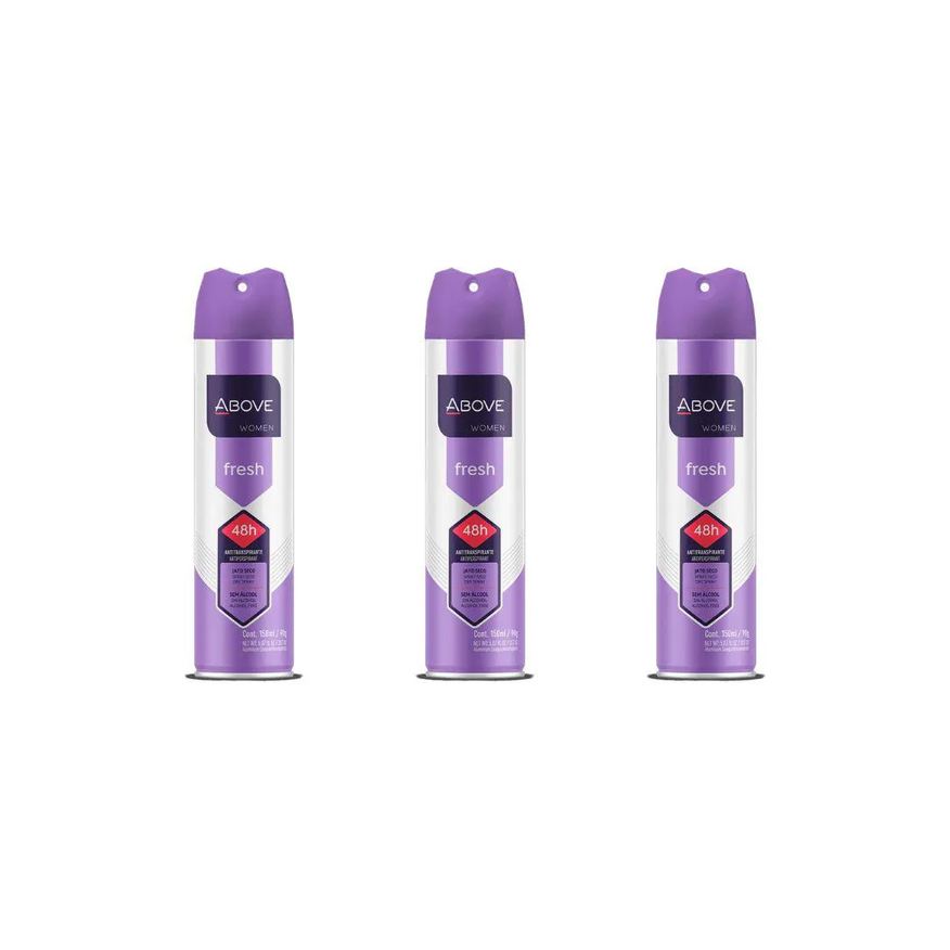 Above Desodorante Aerossol 150ml Feminino Fresh-Kit C/3un