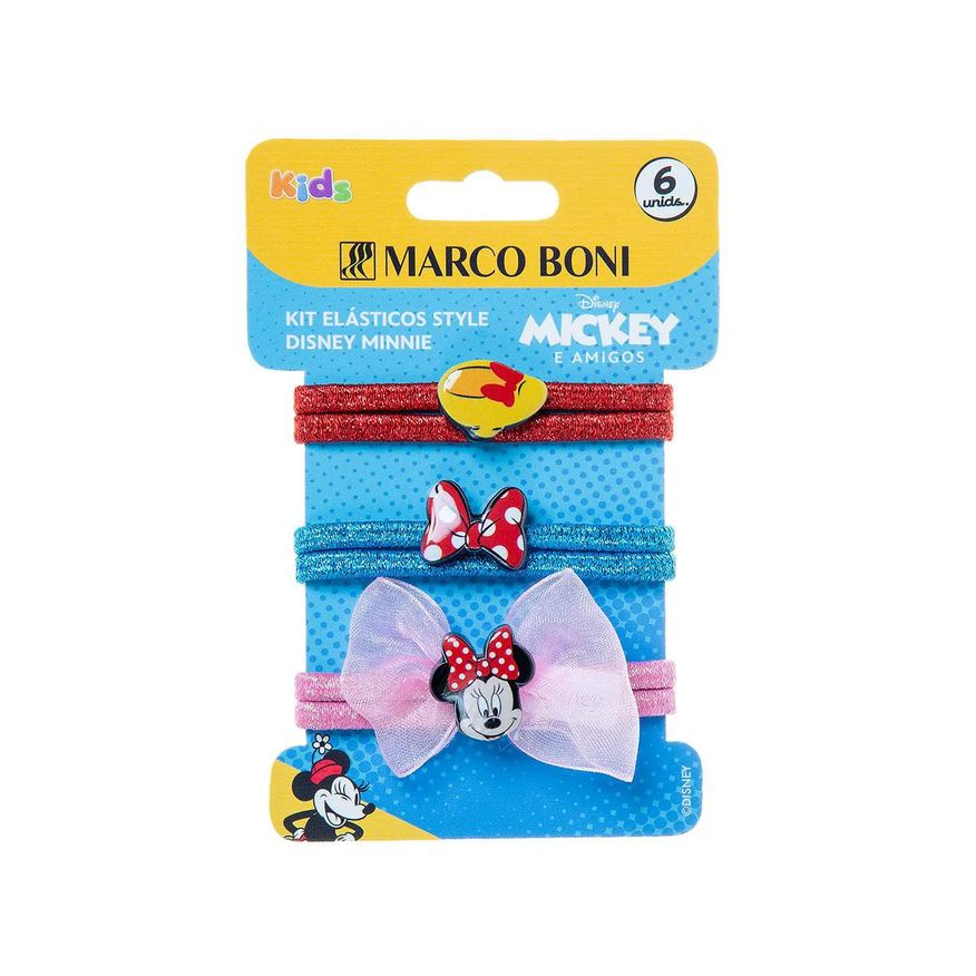 Marco Boni Kit Elástico de Cabelo Style Disney Minnie - 6 unidades