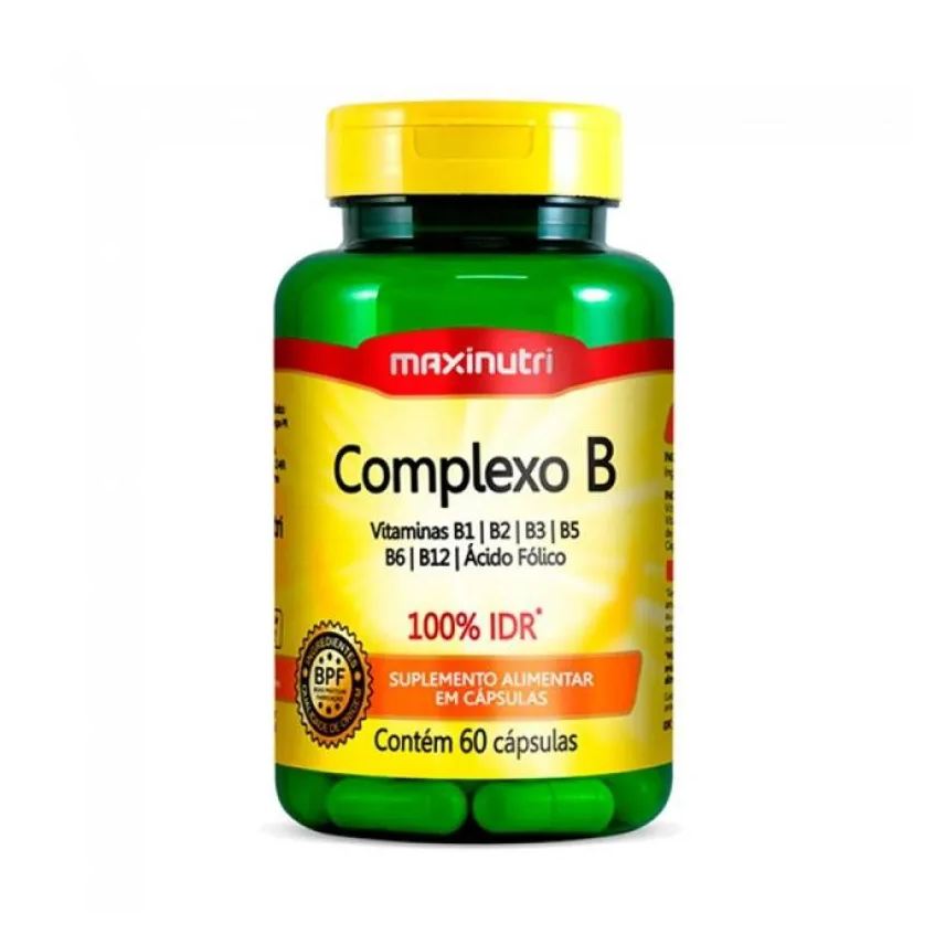 Maxinutri Complexo B 100% IDR (60 Cápsulas) - Padrão: Único