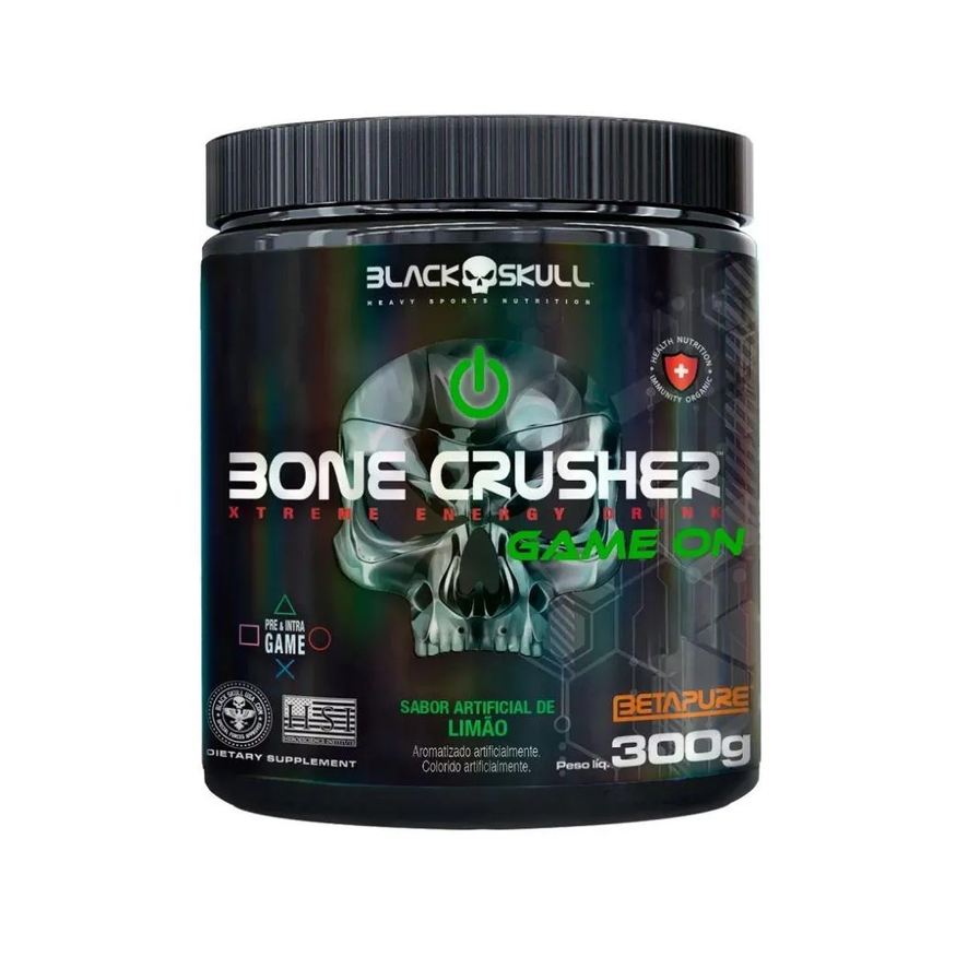 Black Skull Bone Crusher Game On (300g) - Sabor: Limão
