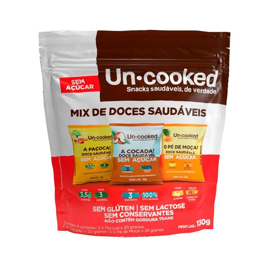 Uncooked Mix de Doces Saudáveis 130g U Unica