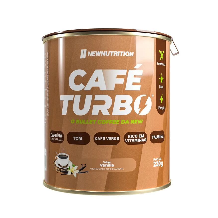 Newnutrition Cafe Turbo 220g Vanilla - Lata Baunilha