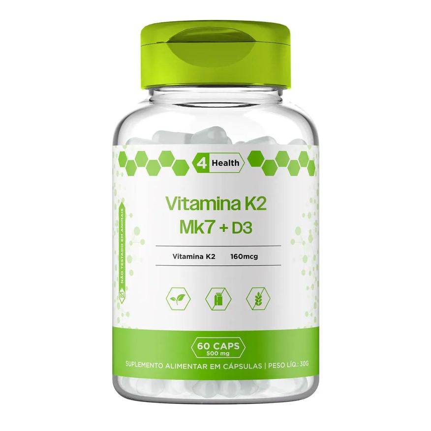 4 Health Vitamina K2 Mk7 160mcg + D3 2000ui