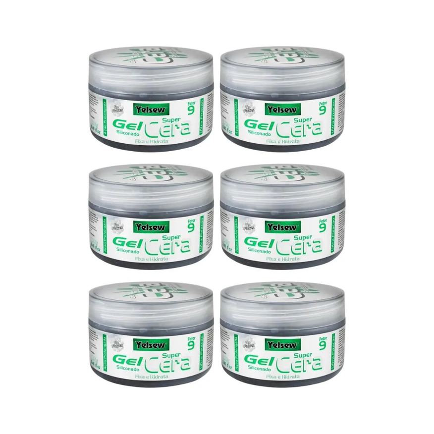 Yelsew Gel Cera Fixador Super Cera 240g - Kit C/ 6un
