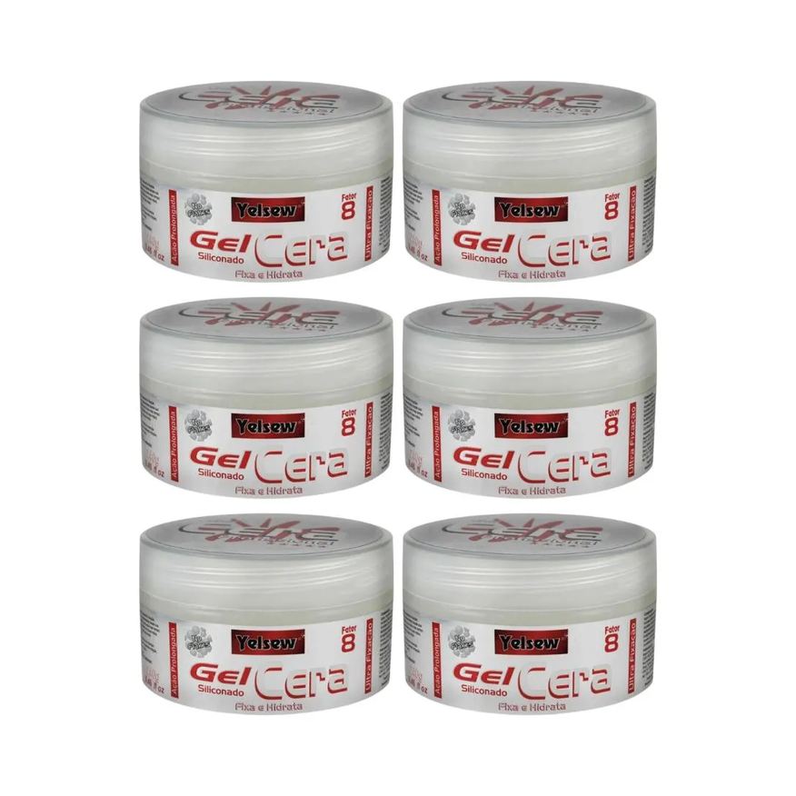 Yelsew Gel Cera Fixador 240g - Kit C/ 6un