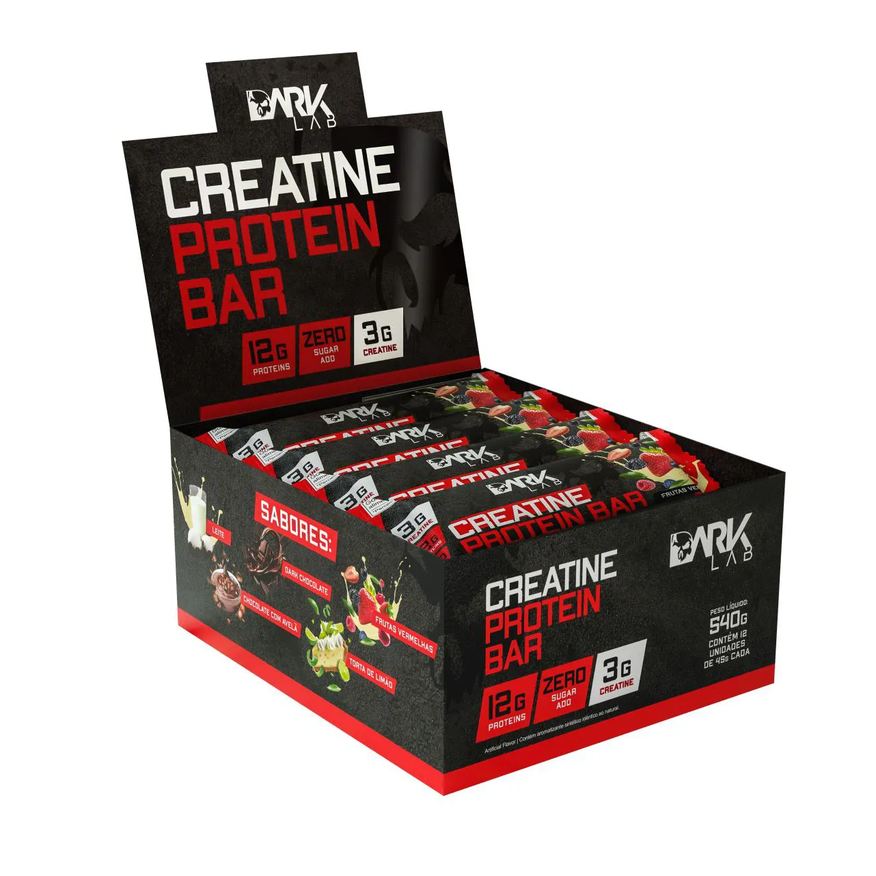Dark Lab Creatine Protein Bar 12 Unidades 45g Frutas Vermelhas