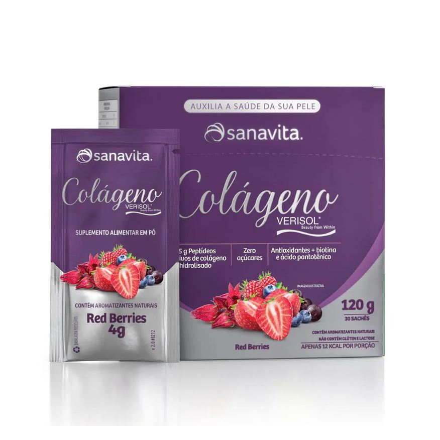 Sanavita Colágeno Verisol ® Sachê Red Berries