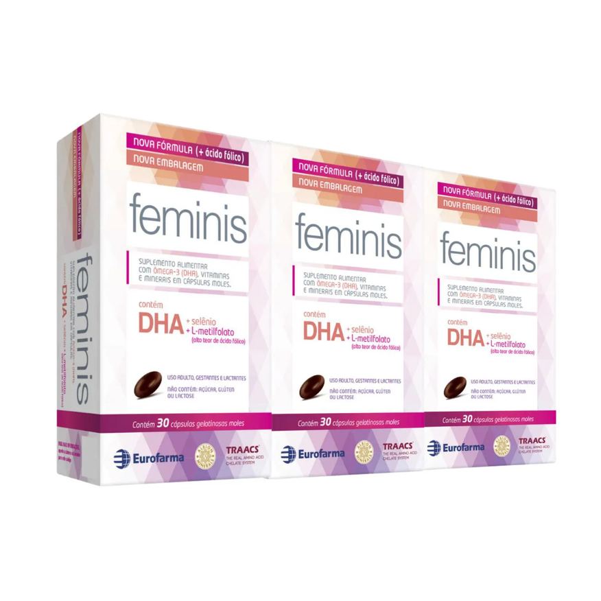 Eurofarma Kit C3 Suplemento Feminis Ácido Fólico