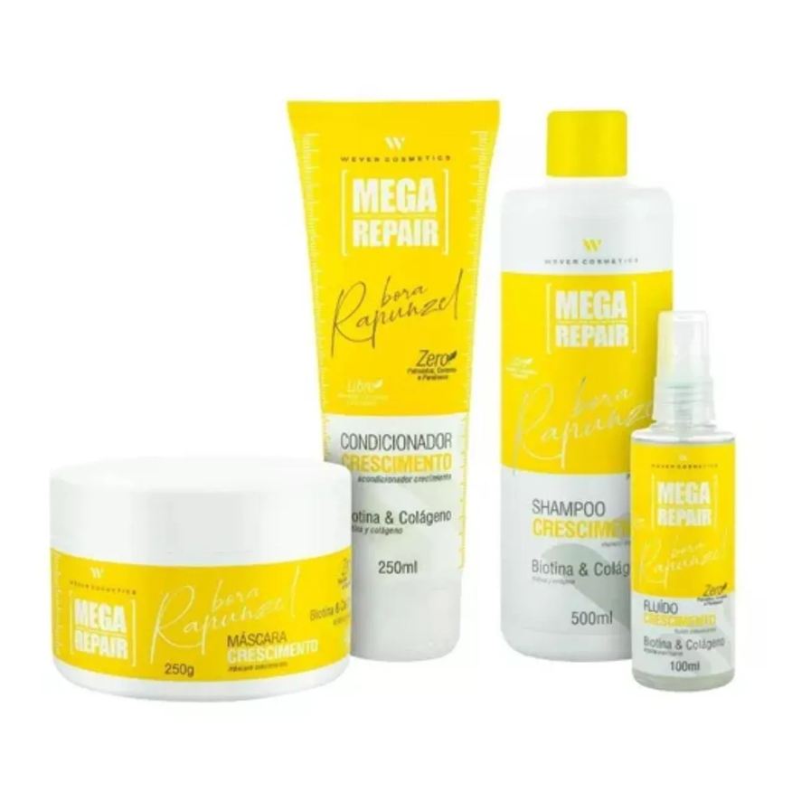 Wever Ind E Com De Cosmeticos Ltda Kit Completo Bora Rapunzel Crescimento - Wever Cosmétics