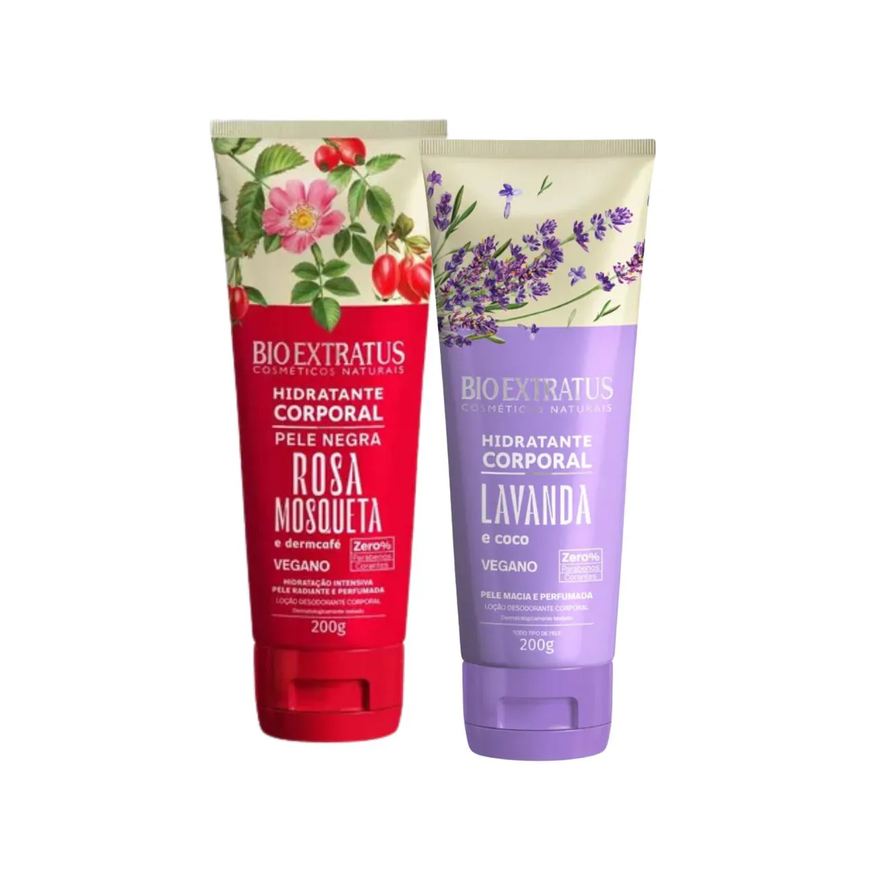 Bio Extratus Kit 2 Hidratante Corporal Lavanda Rosa Mosqueta