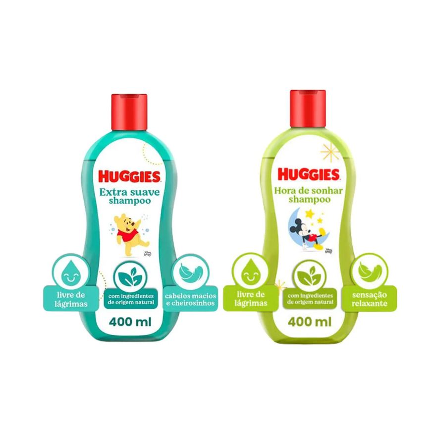 Huggies Kit C2 Shampoo Hora De Sonhar E Extra Suave 400ml