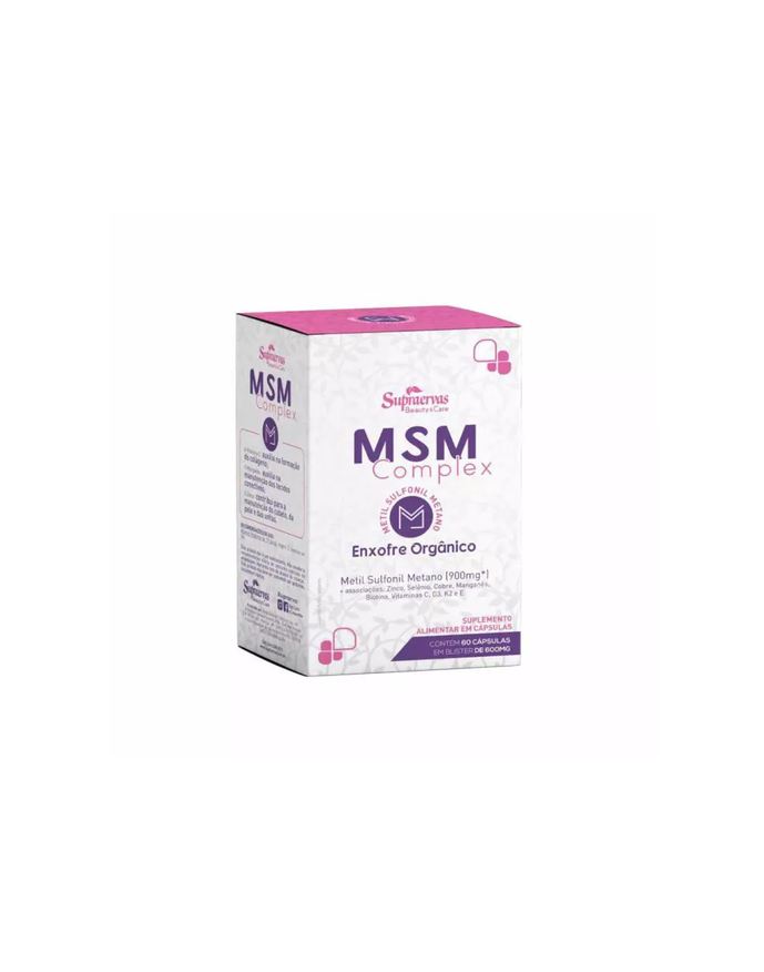 Supra Ervas Msm Complex - Enxofre Organico Metil Sufonil Metano 900mg - 60 Capsulas
