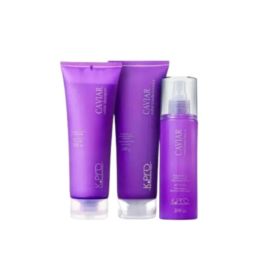 K.Pro Profissional K.pro Caviar Color Shampoo Condicionador e Leave-in
