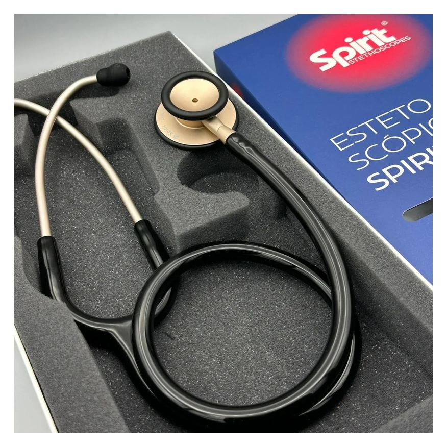 Spirit Estetoscópio MD Pro-Lite Adulto Preto Champanhe