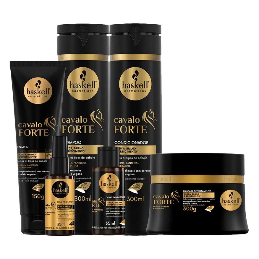 Haskell Kit Cavalo Forte Sh Cond Másc 250g Leave Completo