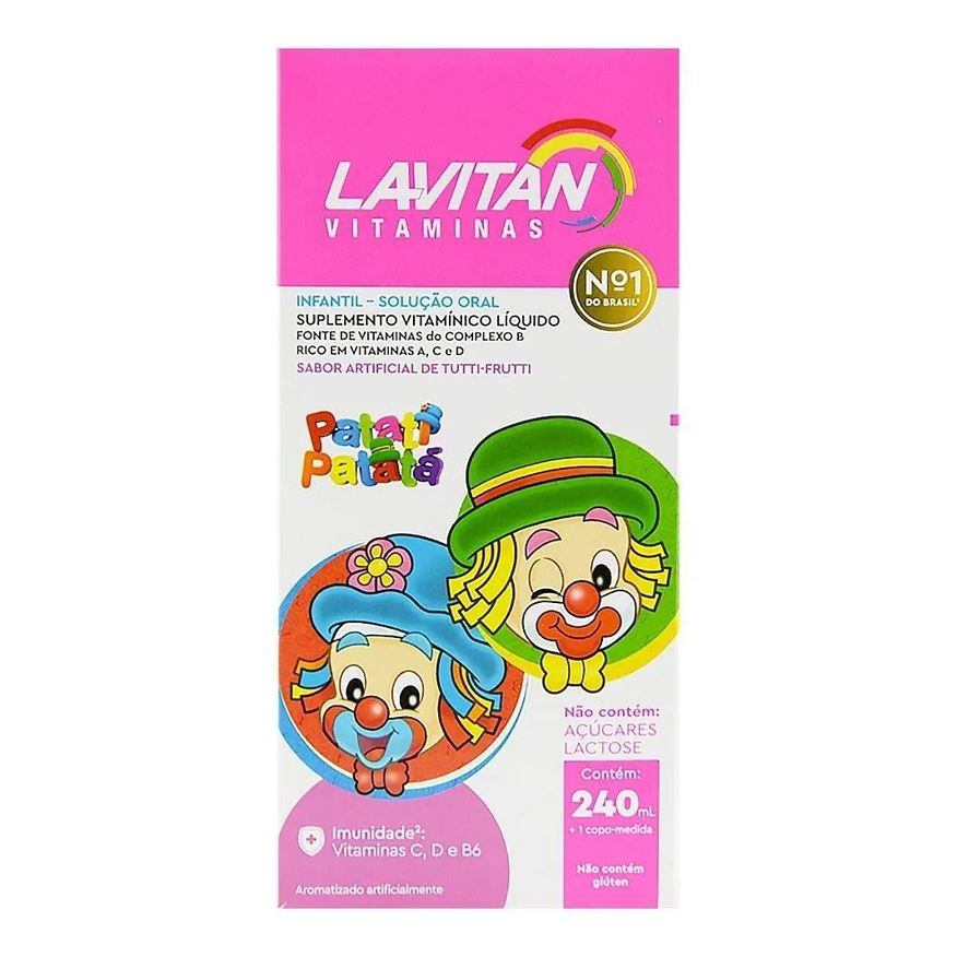 Lavitan Kids Sabor Tutti-frutti Solução Oral 240ml