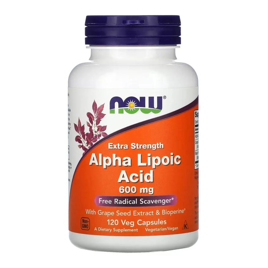 Now Foods Acido Alpha Lipoico 600mg 120 Capsulas