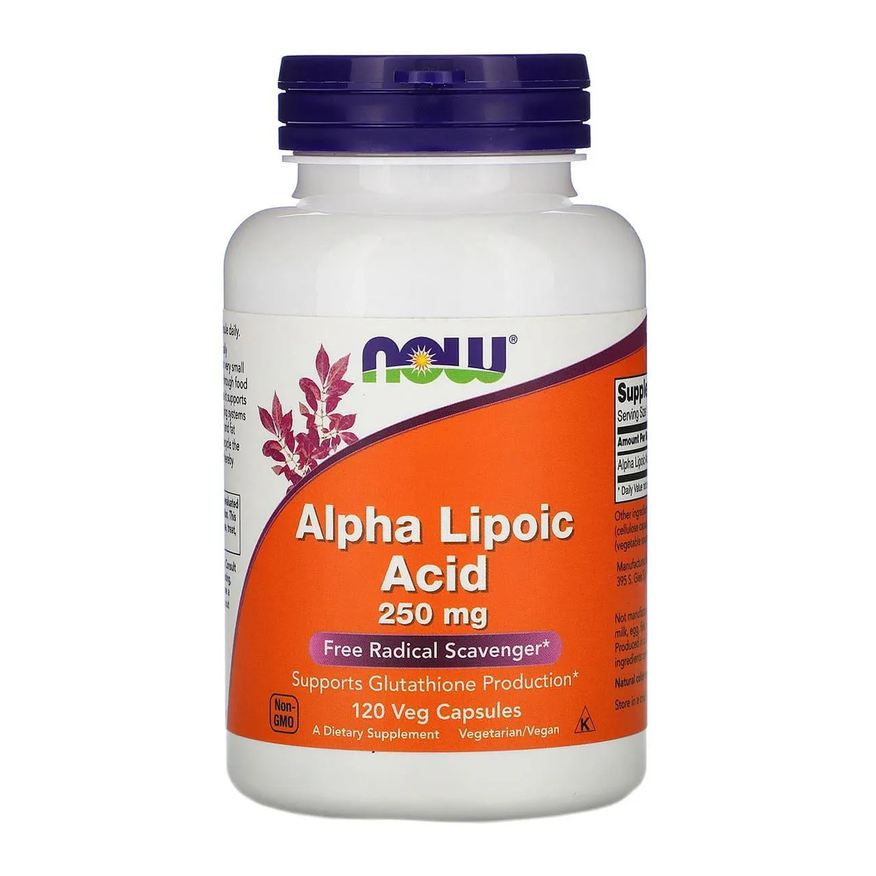 Now Foods Acido Alpha Lipoico 250mg 120 Cápsulas