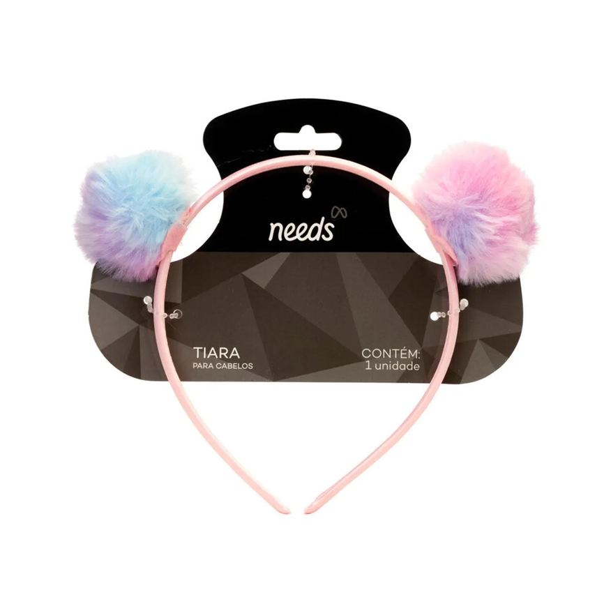 Needs Tiara de Cabelo Infantil Pompom 1 Unidade