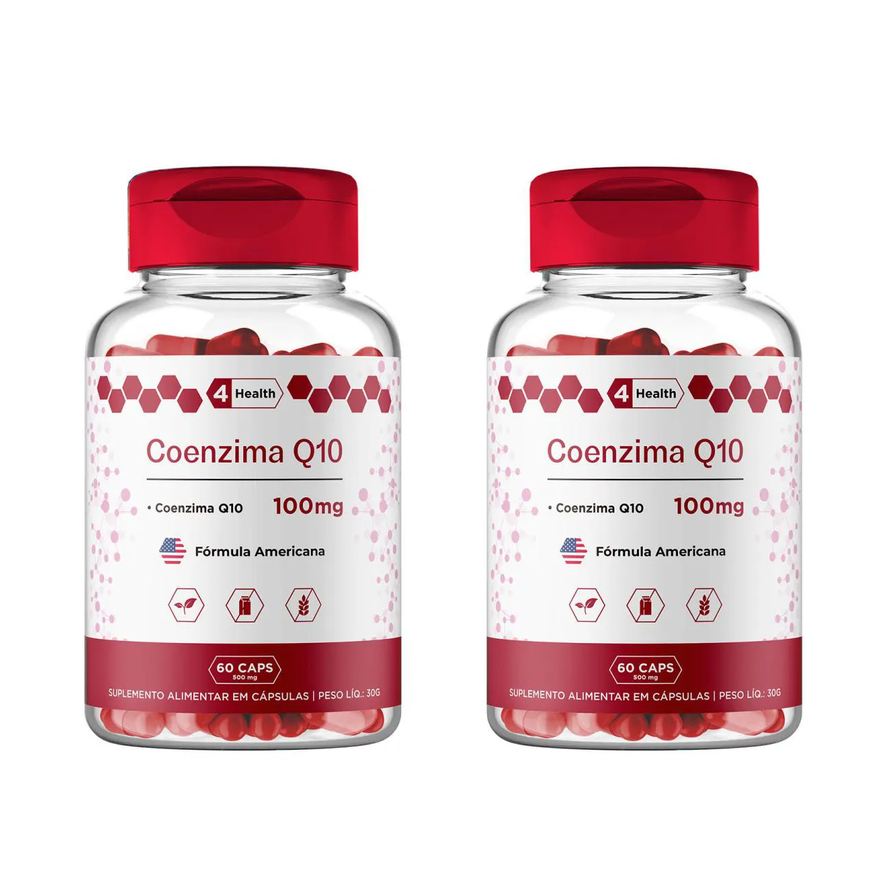 4 Health Coenzima Q10 100mg 60 Capsulas - 2 Potes
