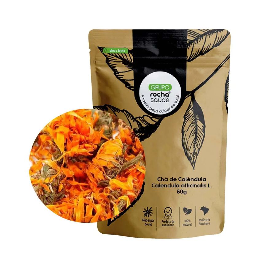 Rocha Saúde Chá de Calêndula - Calendula Officinalis L. - 50g