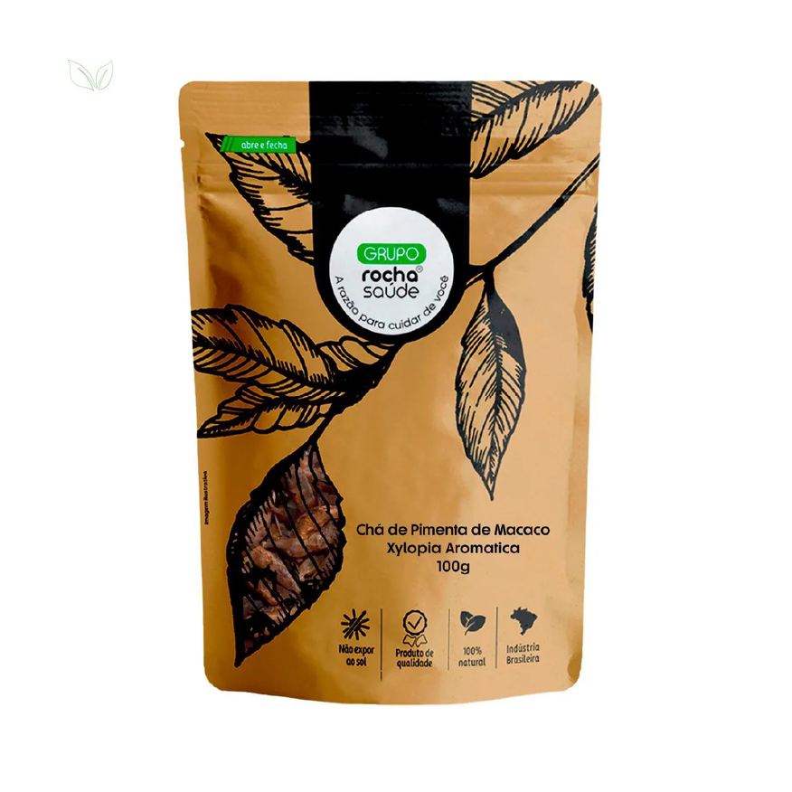 Grupo Rocha Saúde Chá de Pimenta de Macaco - Xylopia Aromatica - 100g