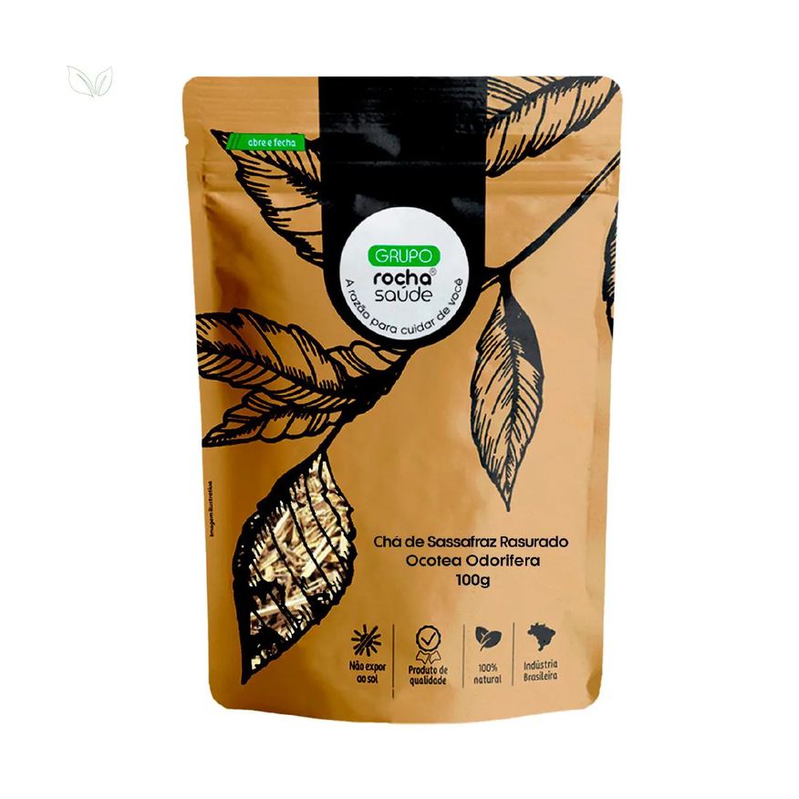 Grupo Rocha Saúde Chá de Sassafraz Rasurado – Ocotea Odorifera – 100g