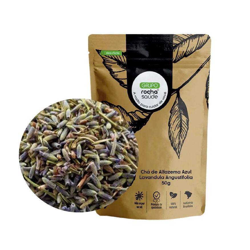 Grupo Rocha Saúde Chá de Alfazema Azul - Lavandula Angustifolia - 50g