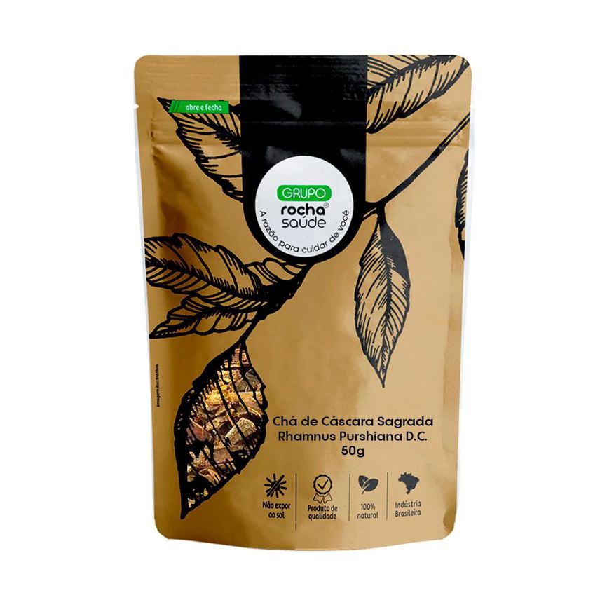 Rocha Saúde Chá de Cáscara Sagrada - Rhamnus Purshiana D.C. - 50g