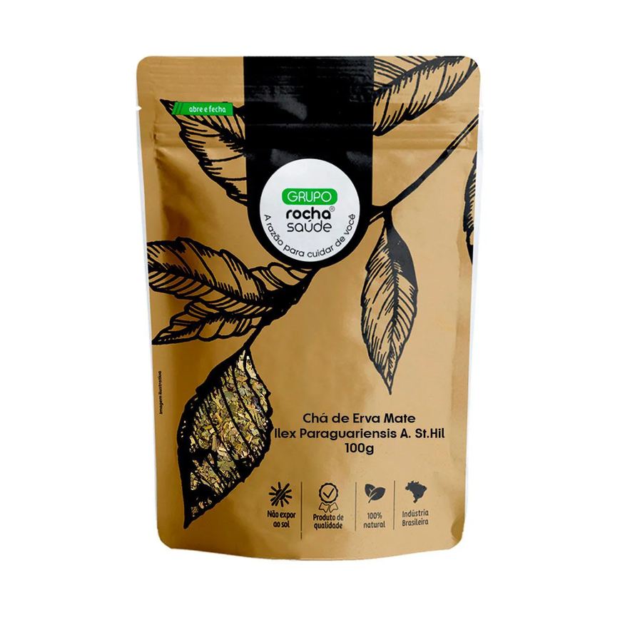 Rocha Saúde Chá de Erva Mate - Ilex Paraguariensis A. St.Hil - 100g