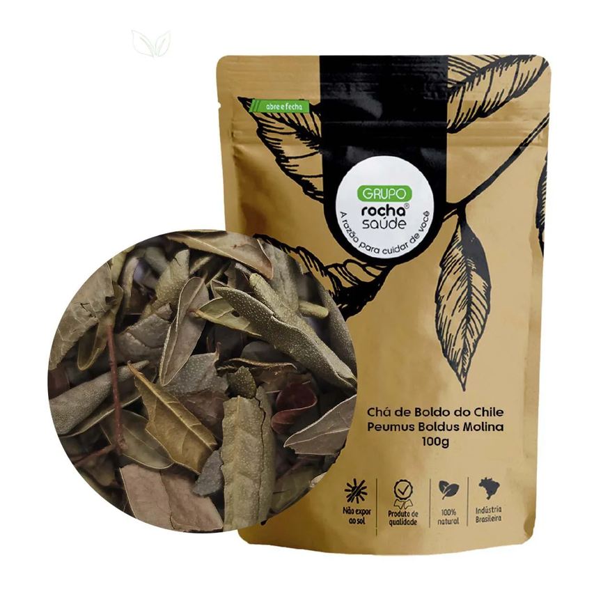 Grupo Rocha Saúde Chá de Boldo do Chile - Peumus Boldus Molina - 100g