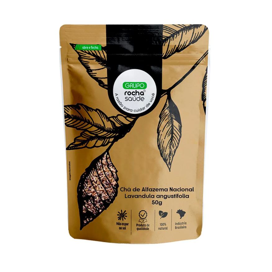 Grupo Rocha Saúde Chá de Alfazema Nacional - Lavandula Angustifolia - 50g
