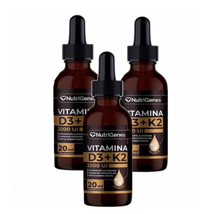 Nutrigenes 3x Vitamina D3 2000 Ui+ K2 Mk7 30mcg- Gotas
