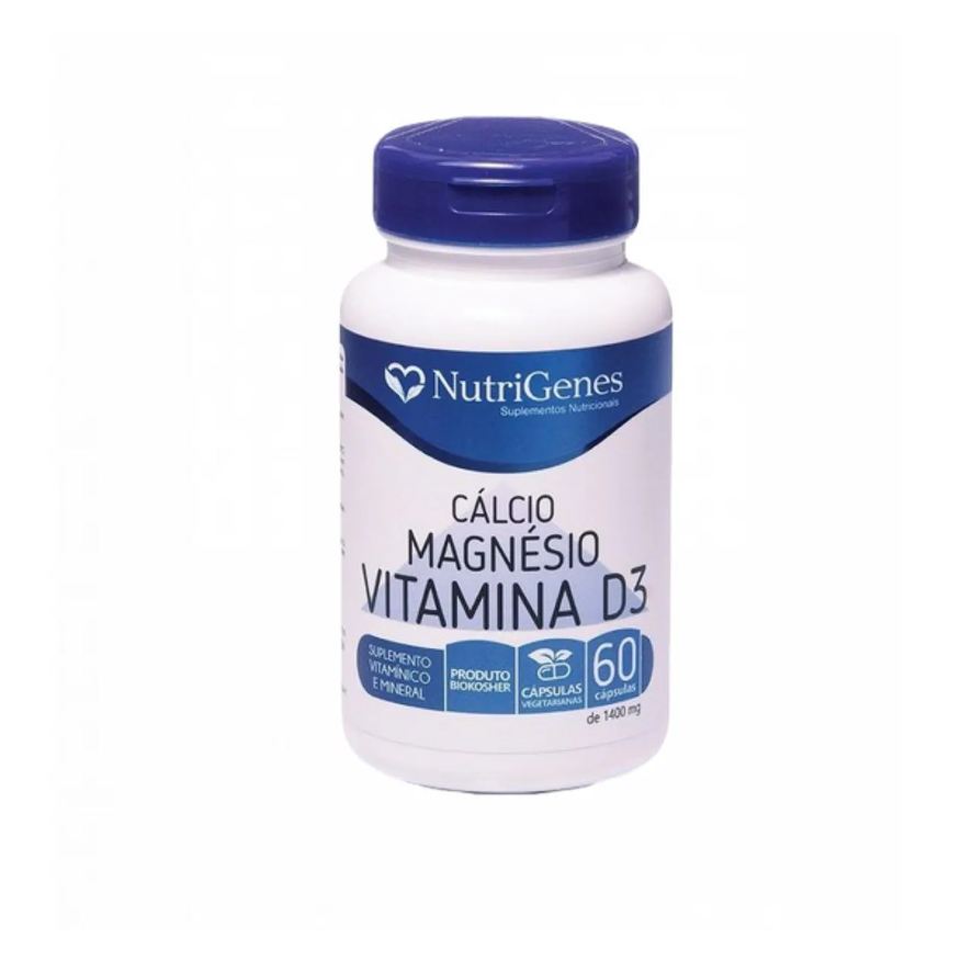 Nutrigenes Cálcio- Magnésio- Vitamina D3- 60 Cápsulas